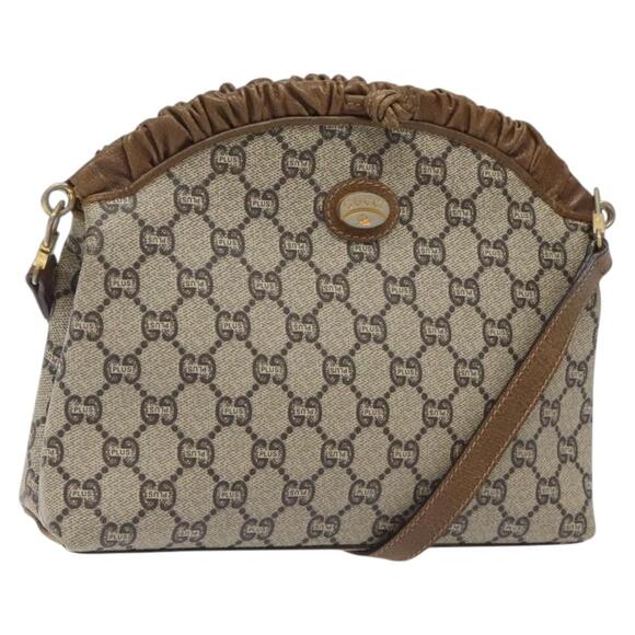 GUCCI GG Plus Supreme Shoulder Bag Pvc Beige Gold - Picture 1 of 16